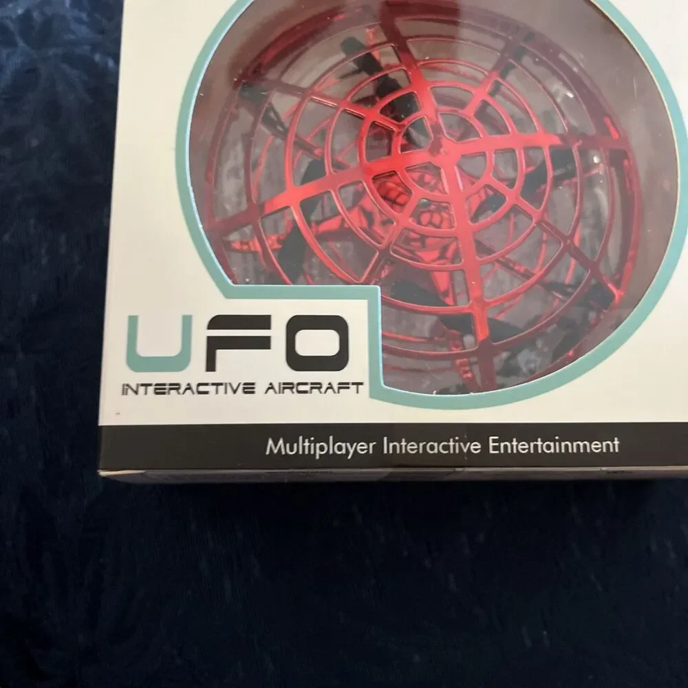 ufo led Interactive drone toy with charging For Indoor Fun New And Unopened! Red